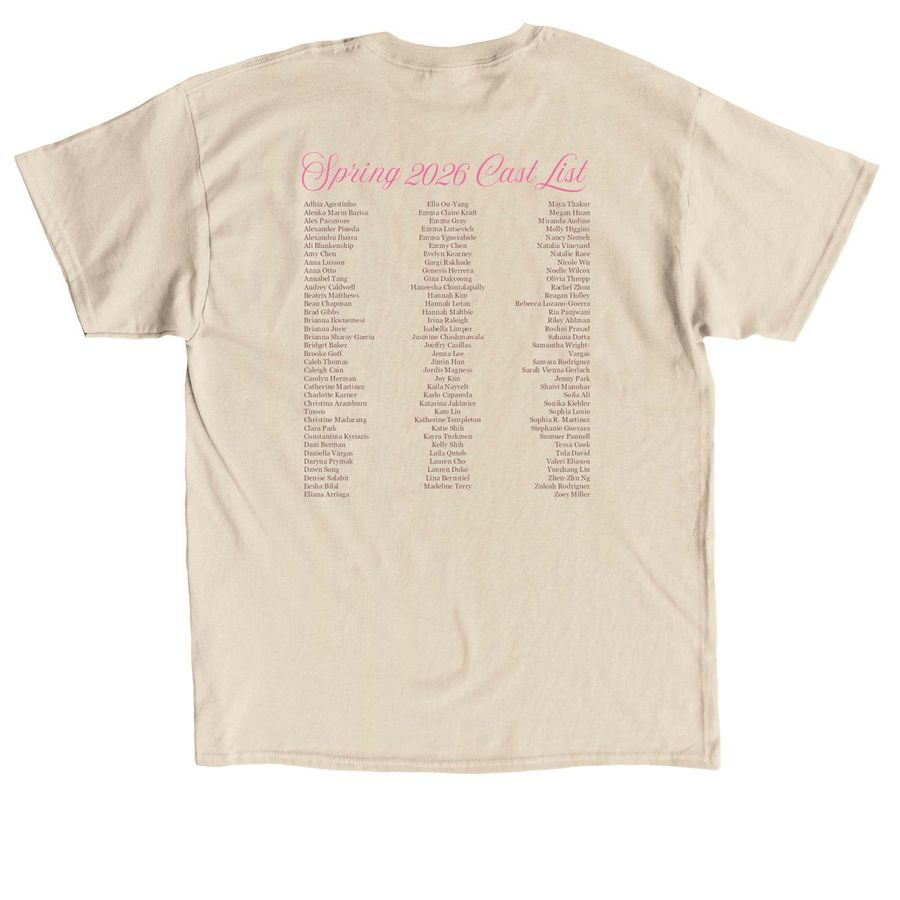 Spring 2026 Sleeping Beauty Merch, a Sand Classic Unisex Tee (back-view)