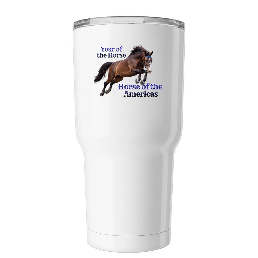 Horse of the Americas - Tumbler, a White Insulated Tumbler