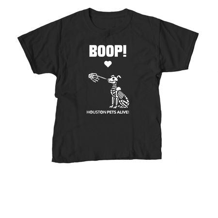 Spooky Nose Boop, a Black Youth Unisex Tee