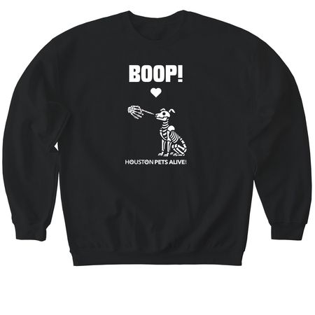 Spooky Nose Boop, a Black Softstyle Crewneck Sweatshirt