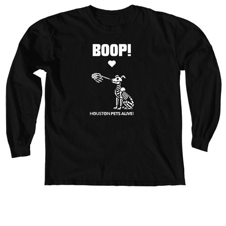 Spooky Nose Boop, a Black Comfort Colors Long Sleeve Tee
