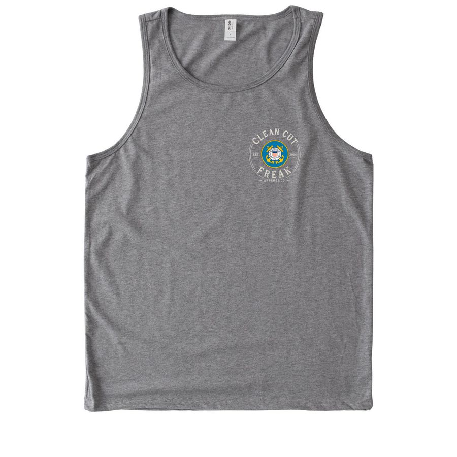 USCG Veteran, a Aluminum Grey Allmade Eco Triblend Tank