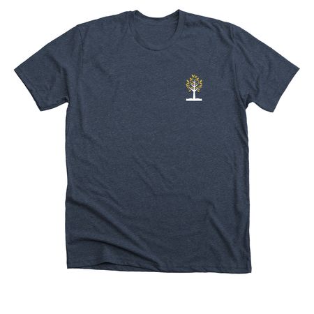 ALTUS Front and Back, a Heather Midnight Navy Premium Unisex Tee