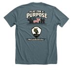 Millersville VFW 7294 3rd Annual Bingo, a Heather Slate Premium Unisex Tee (back-view)