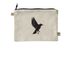The Black Bird Oracle Deck Pouch, a Natural 9"x7" Hemp Blend Pouch