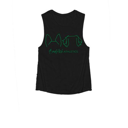 Puppy Ears, a Black Women's Muscle Tank