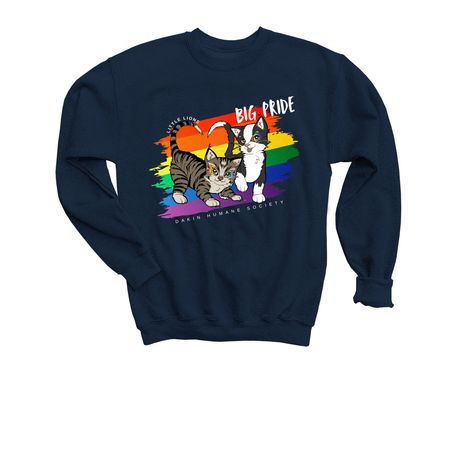 Little Lions - BIG PRIDE, a Navy Youth Crewneck Sweatshirt