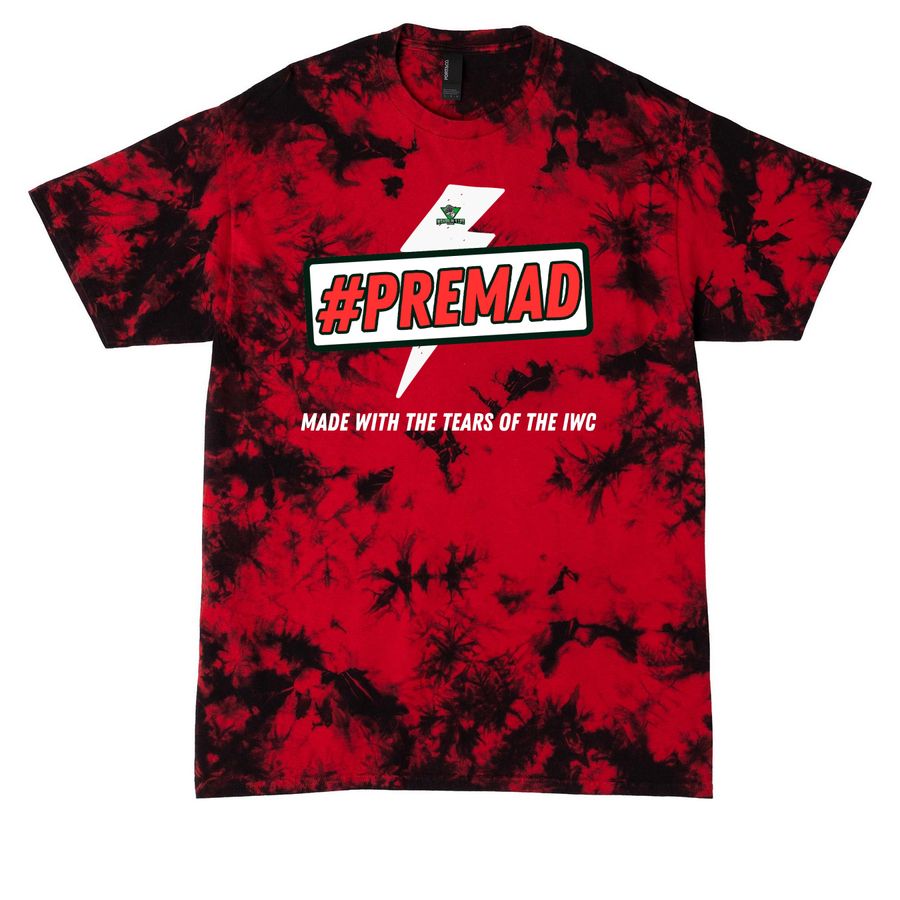 #PREMAD Collection, a Black/ Red Crystal Tie Dye Tee