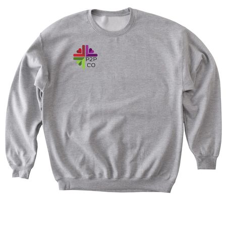 P2P-CO Shirt Small Logo, a Sport Grey Softstyle Crewneck Sweatshirt