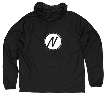 Newport Windbreaker, a Black Quarter-Zip Windbreaker (back-view)