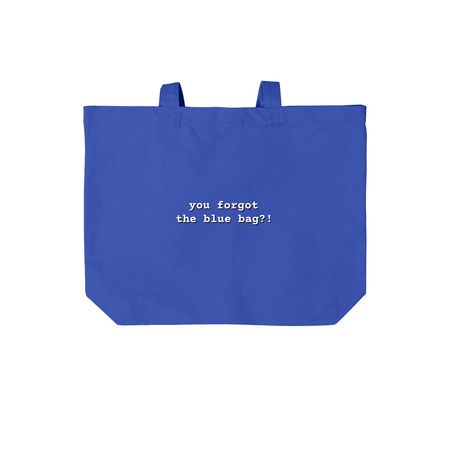Middling Podcast's Blue Bag, a True Royal Cotton Canvas Tote Bag