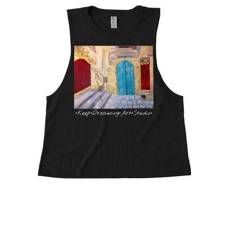 Master the Mystery, a Deep Black Allmade Eco Triblend Women?s Muscle Tank