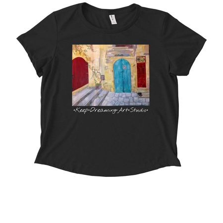 Master the Mystery, a Deep Black Allmade Eco Triblend Women?s Scoop Neck Tee