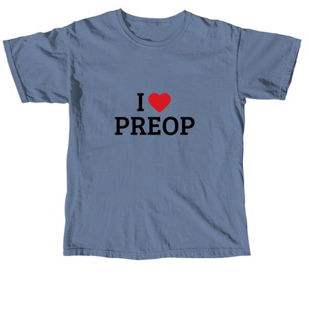 I Heart Preop, a Blue Jean Comfort Colors Unisex Tee