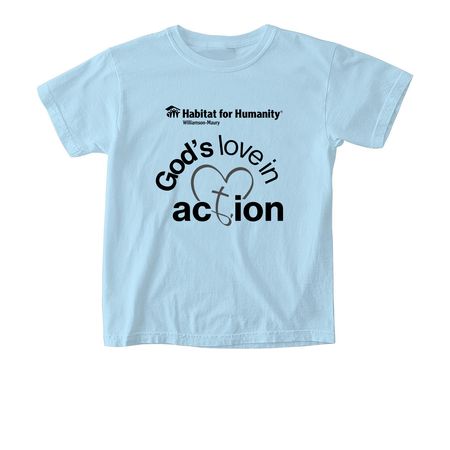 God's Love in Action - Colorful, a Chambray Comfort Colors Youth Tee