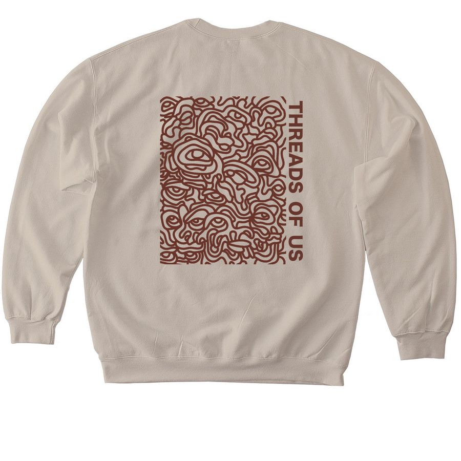 Abstract Threads, a Sand Softstyle Crewneck Sweatshirt (back-view)