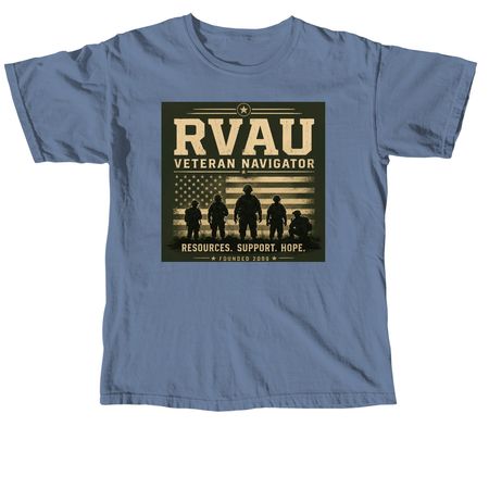 RVAU Veteran Navigator Support Campaign, a Blue Jean Comfort Colors Unisex Tee