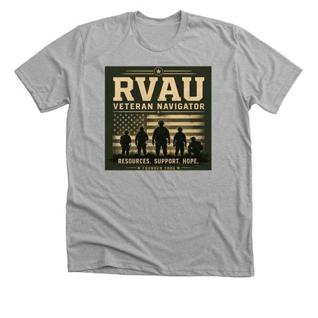 RVAU Veteran Navigator Support Campaign, a Athletic Heather Premium Unisex Tee