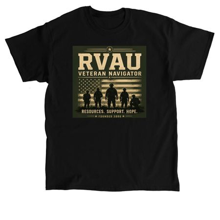 RVAU Veteran Navigator Support Campaign, a Black Classic Unisex Tee