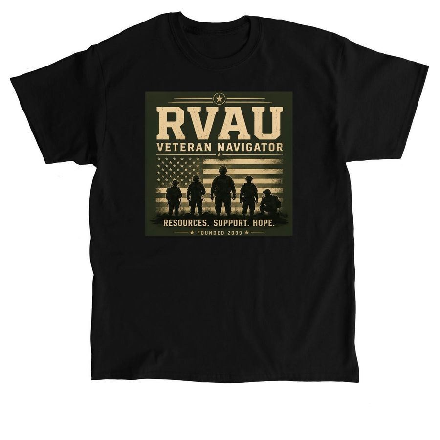 RVAU Veteran Navigator Support Campaign, a Black Classic Unisex Tee