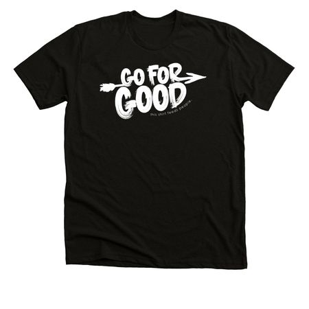 Go For Good, a Black Heather Premium Unisex Tee