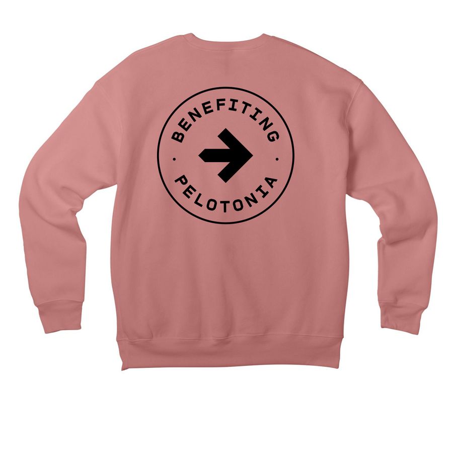 Benefiting Pelotonia 2026, a Mauve Premium Drop Shoulder Sweatshirt (back-view)