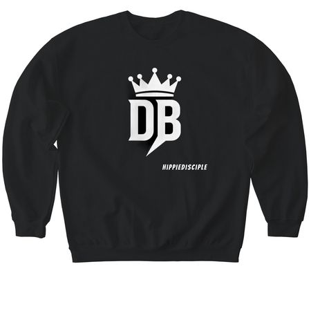 Sponsored by God, a Black Softstyle Crewneck Sweatshirt