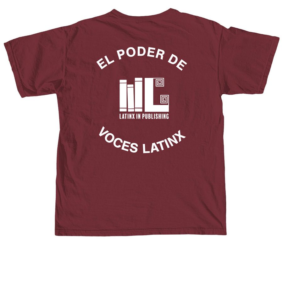 LxP El Poder de Voces Latinx&nbsp;, a Brick Comfort Colors Unisex Tee (back-view)