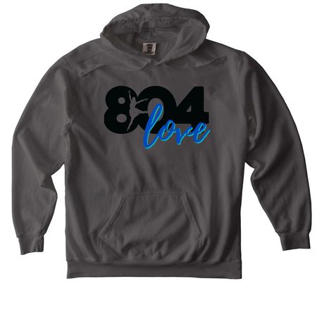 804 LOVE!, a Pepper Comfort Colors Pullover Hoodie