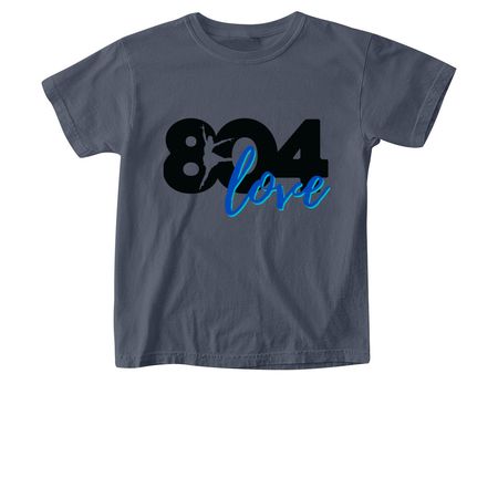 804 LOVE!, a Denim Comfort Colors Youth Tee