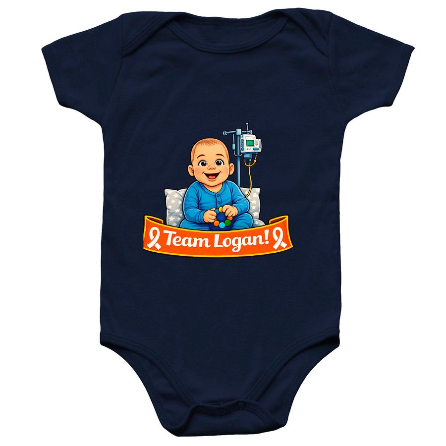 Team Logan Onesies!, a Navy Infant Onesie