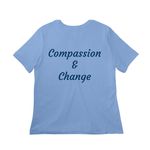 For Callie, a Carolina Blue Women?s Relaxed Cotton Tee (back-view)