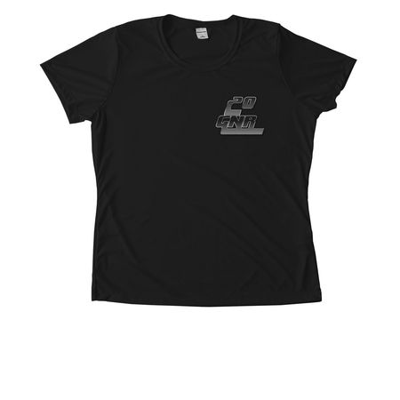 20GNR ACTIVE GEAR, a Black Women's Performance Tee
