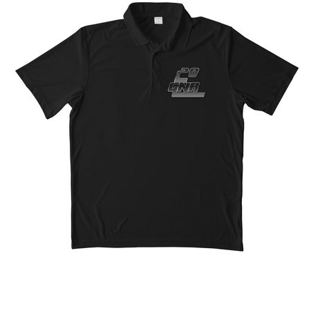 20GNR ACTIVE GEAR, a Black Unisex Performance Polo