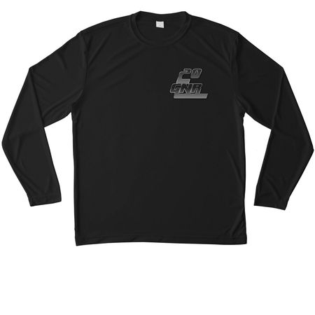 20GNR ACTIVE GEAR, a Black Unisex Performance Long Sleeve Tee