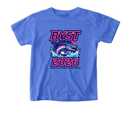 2026 Undefeated Limited Edition Apparel, a Flo Blue Comfort Colors Youth Tee