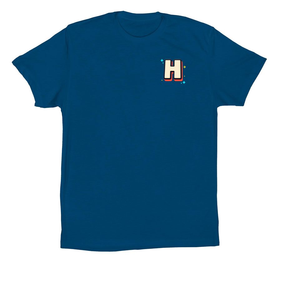 HUGOMANIA Official Tee, a Cool Blue Premium Cotton Tee
