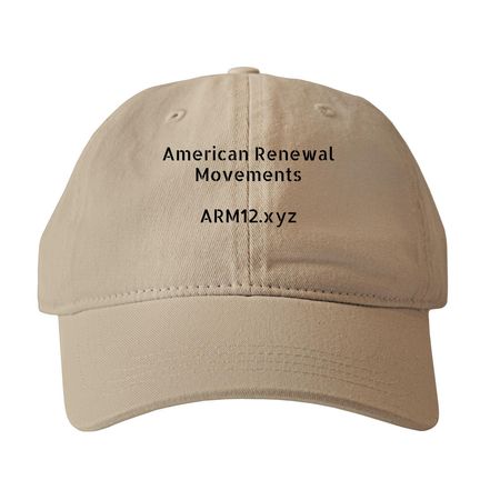 ARM Baseball Cap, a Khaki Printed Pigment Dye Baseball Cap