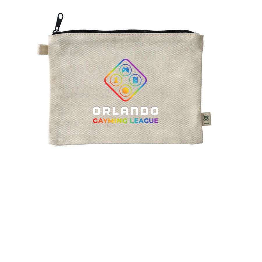 OGL 25 D&D Dice Bag- Tan, a Natural 9"x7" Hemp Blend Pouch