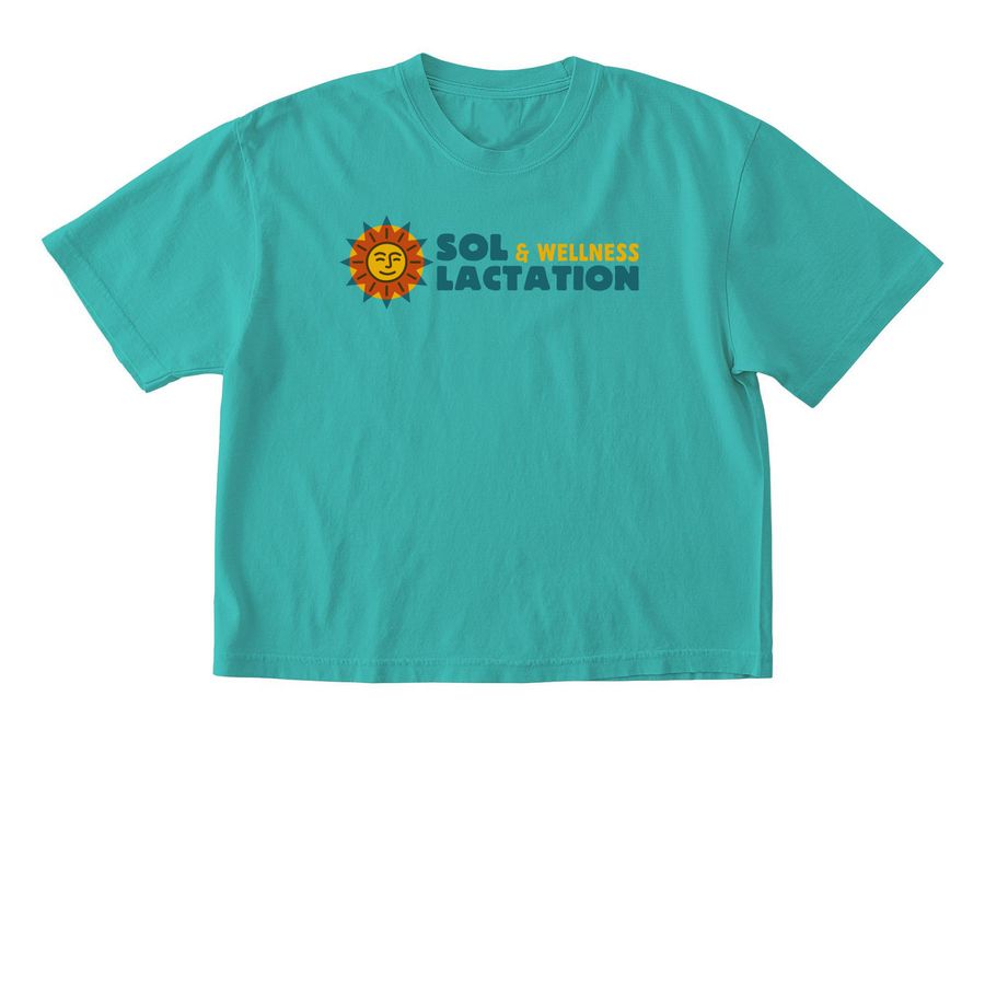 Sol Logo Cropped, a Chalky Mint Comfort Colors Boxy Tee