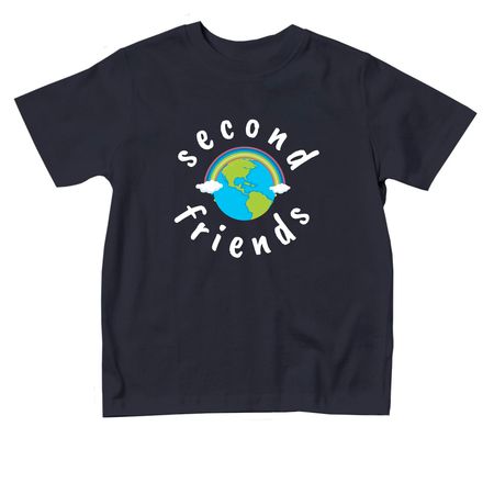 Rainbow Earth, a Navy Toddler Tee