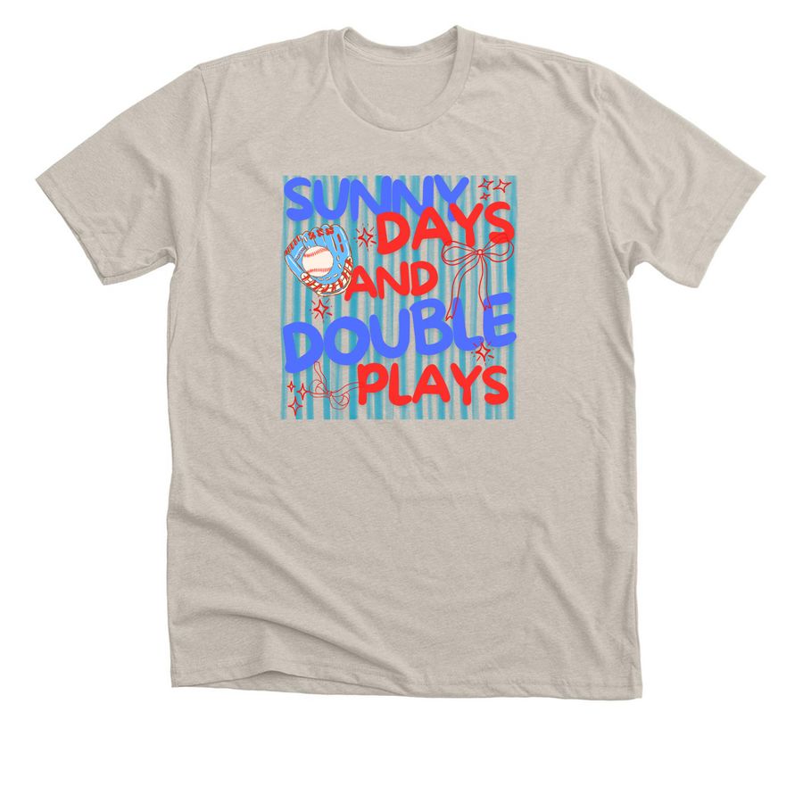 Sunny Days & Double Plays, a Heather Dust Premium Unisex Tee