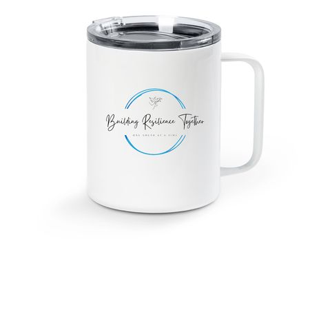 BRT Travel Mug, a White Stainless Steel Travel Mug