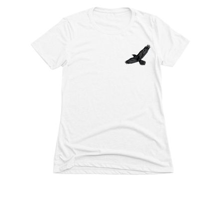 Wolf (Raven) Haven, a White Women's Slim Fit Tee