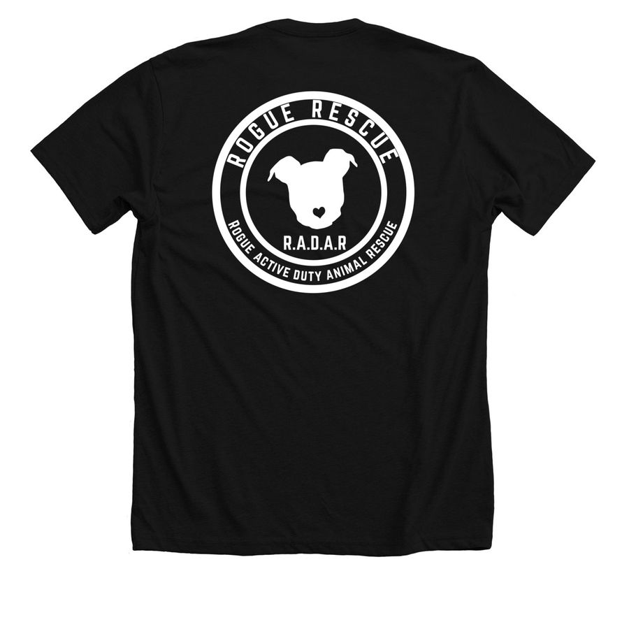 Save the Pitties, a Solid Black Blend Premium Unisex Tee (back-view)