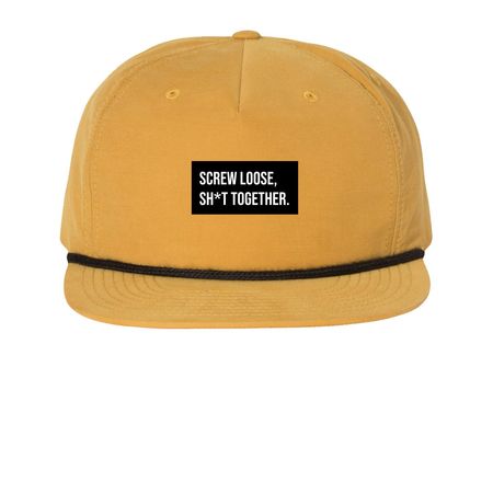 Screw&nbsp; Loose, Sh*t Together, a Biscuit/ Black Printed Umpqua Snapback Cap
