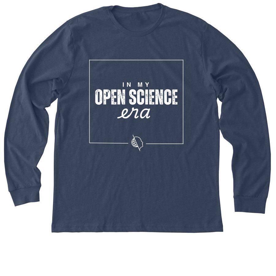 In My Open Science Era Apparel, a Heather Navy Premium Long Sleeve Tee