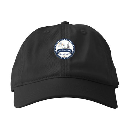 America's 250th Norwich CT, a Black Printed Eco Baseball Cap