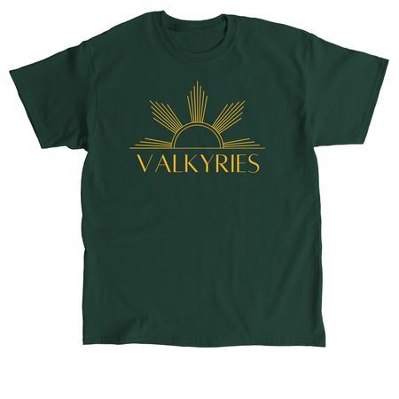Valkyries Unisex Tee + Crewneck, a Forest Green Classic Unisex Tee