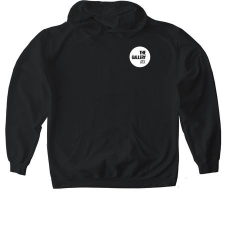 The Gallery ATX Staff Shirt, a Black Gildan Softstyle Pullover Hoodie